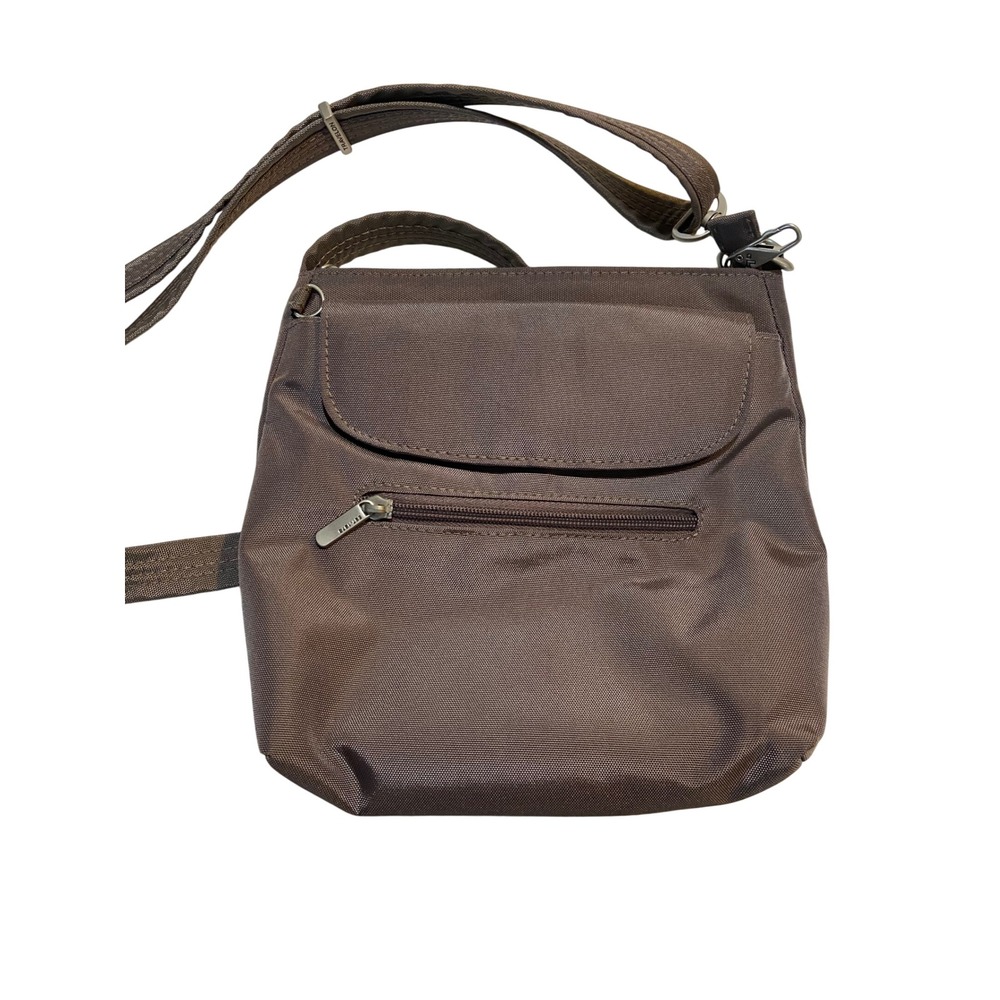 Travelon Anti-Theft Brown Polyester Crossbody Bag